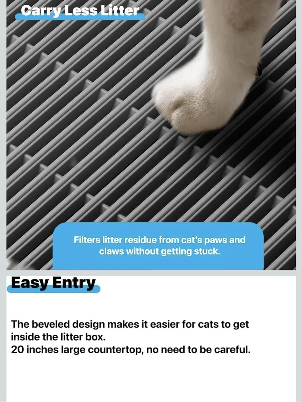 Neakasa Cat Pedal Step Stool with Filter Function, Easy to Clean Cat Litter Tray